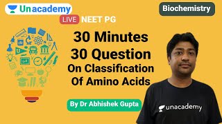 30 Minutes 30 Question on Classification of Amino Acids By Dr Abhishek Gupta