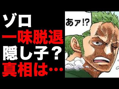 ワンピース ゾロ一味脱退 ペローナとの隠し子 考察 Youtube