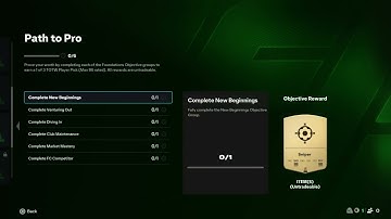 FC 26 Path to Pro Objective Diving In Not Counting Error