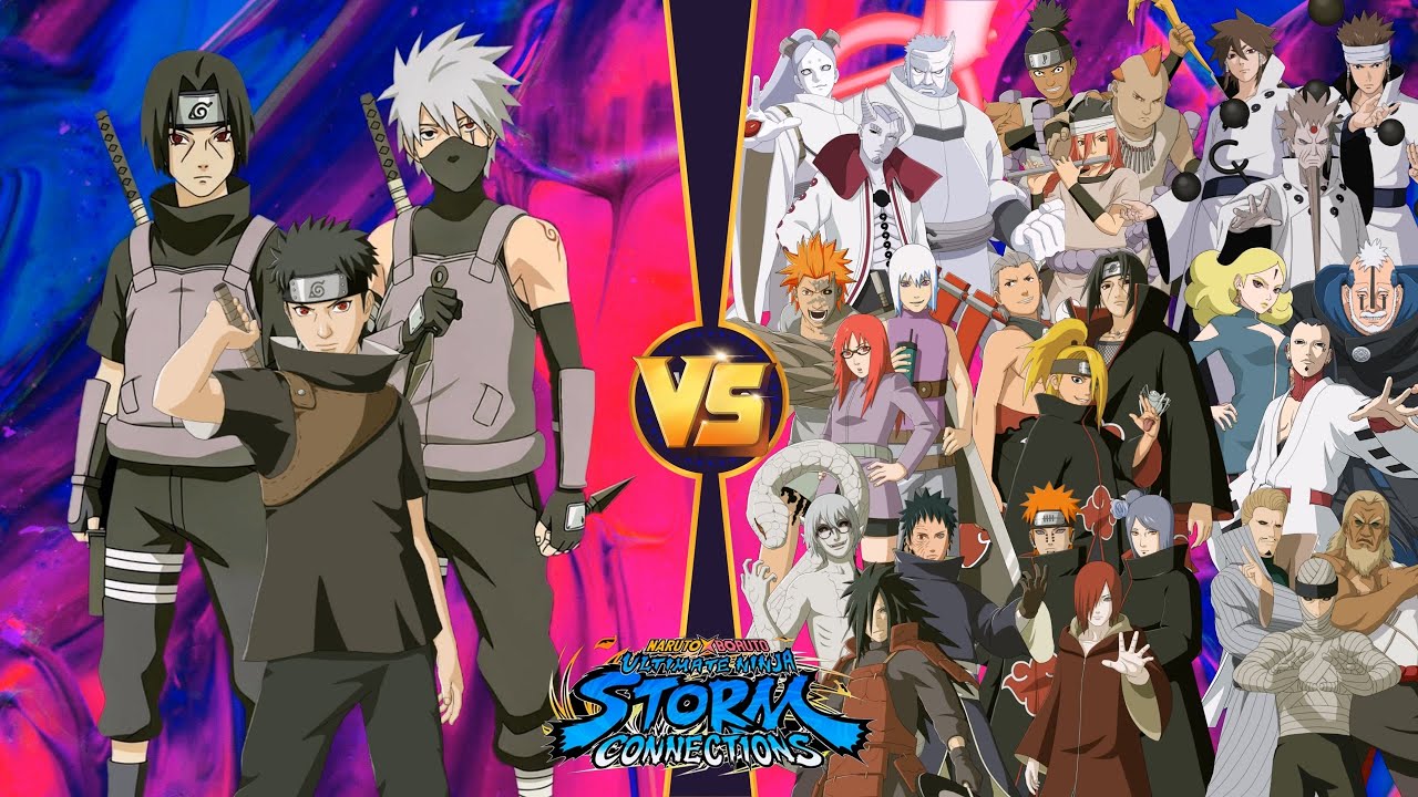 Анбу Какаши, Анбу Итачи и Шисуи против команды из трех человек Марафонская битва ИГРА NARUTO X BO...