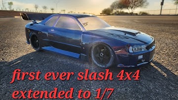 1st run of the prototype 1/7 slash 4x4 build