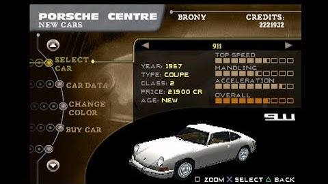 RE-UPLOAD! NFS Porsche Unleashed PS1 All Classic Era Cars List