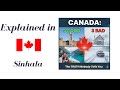 3 Good &amp; 3 Bad | Life in Canada | How to Come to Canada in සිංහල | #migratetocanada #explorepage 
