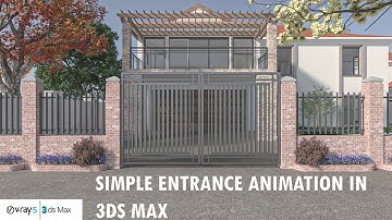 Animating gate opening and garage door. Animation in 3ds max