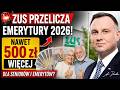 🚨 ZUS Przelicza Emerytury 2026! Nawet 500 zł Więcej dla Seniorów i Emerytów?
