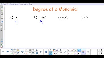 Degree of a Monomial