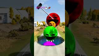 Big - Small Colorfull Monster Moon Cars vs Water #-59 BeamNG.Drive #beamngdrive #