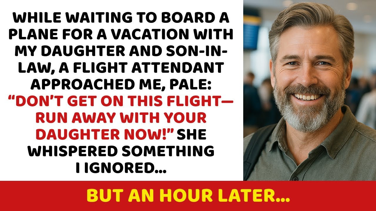 While waiting to board a plane for a vacation with my daughter and son-in-law, a flight attendant...
