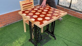 Sewing Machine Tripod Reuse Project // How to Make a Table from a Singer Sewing Machine Base