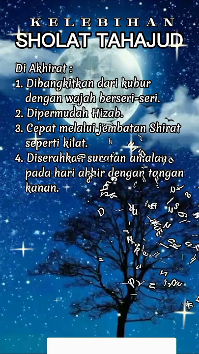 Kelebihn Sholat Tahajud #sholattahajud #renungan #katakatabijak #katamutiara #motivasi #renungandiri
