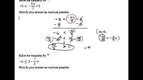 Solving a two-step linear inequality with a fractional coefficient