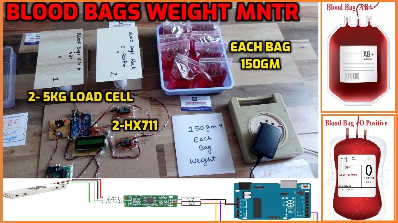 Blood Bags Weight Monitoring Using 2 load cells YouTube