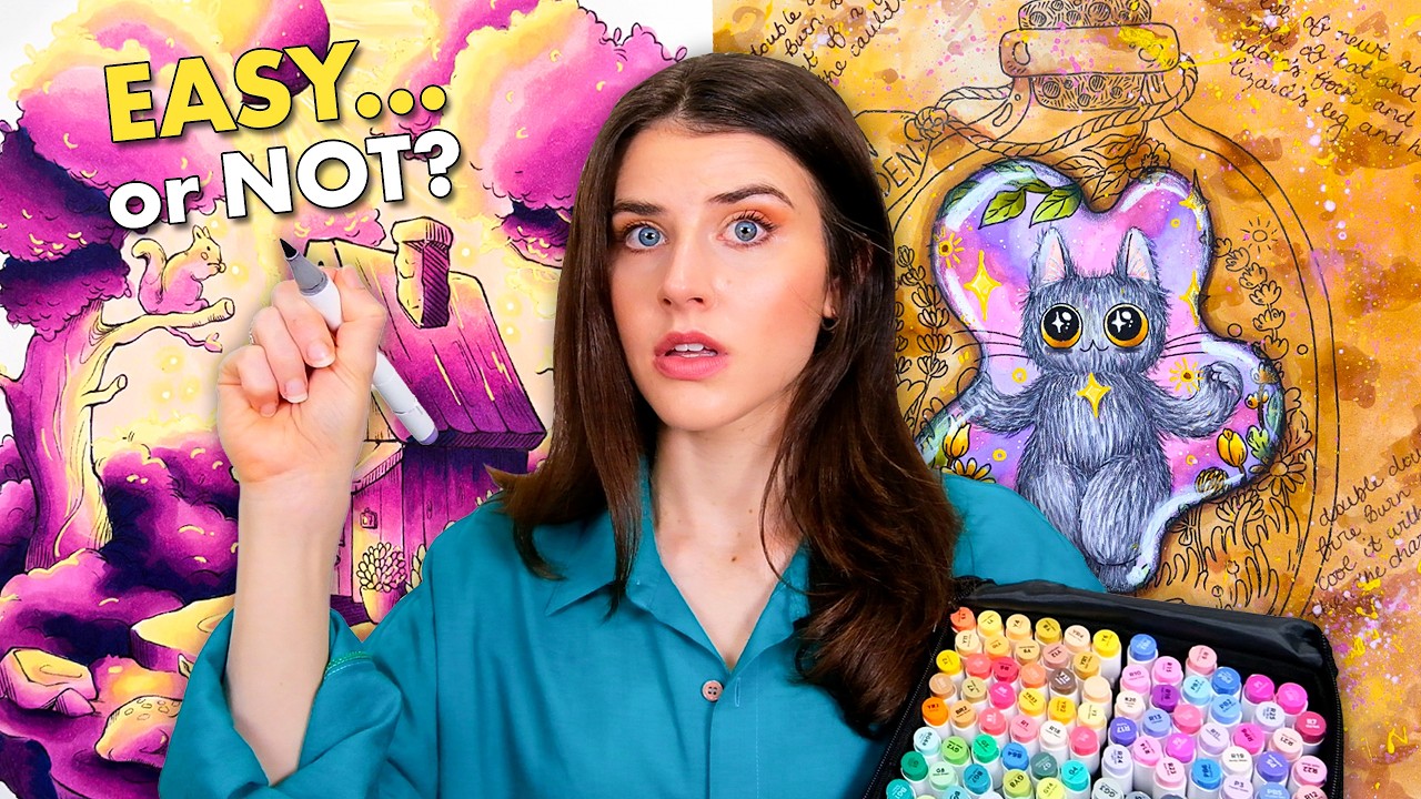 I Tried 5 “EASY” Alcohol Marker Coloring Techniques… Do They Actually Work?