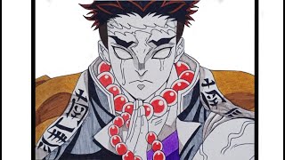 How To Draw Gyomei Himejima Demon Slayer