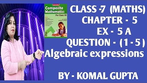 Ex-5AQ. (1-5) class 7th SChand new learning composite mathematics self practice