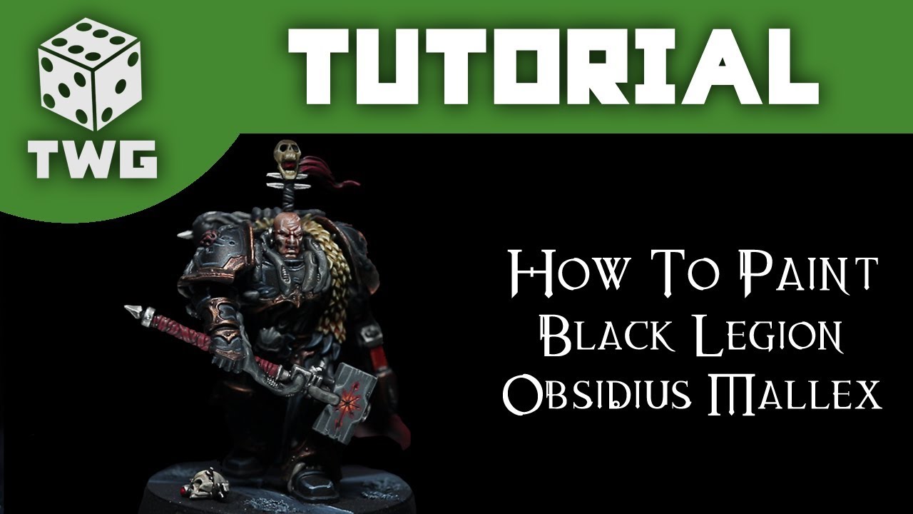 How To Paint Black Legion Chaos Space Marines Warhammer 40k Tutorial (The War Gamer) YouTube
