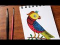 Madhubani bird painting 🎨 ep-01
