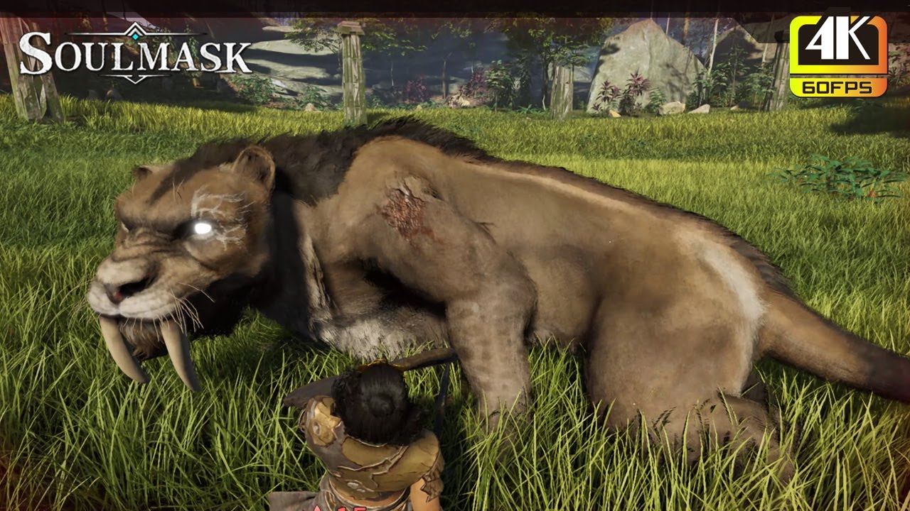 Boss Saber-toothed Predator ★ Soulmask ★ Max Graphics [ 4K60FPS ] - YouTube