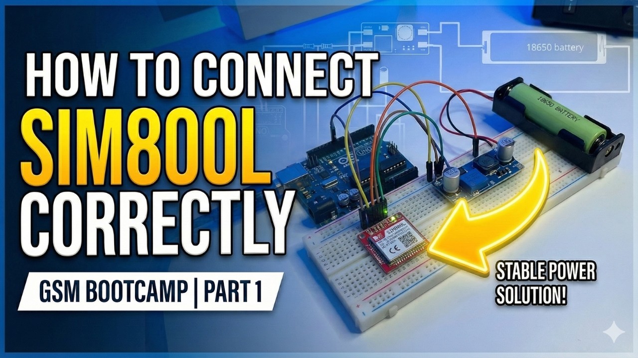 Sim800l Arduino Interface How to Connect SIM800L to Arduino Uno: Fix Power & Network Issues (GSM ...