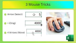 3 Mouse Pointers in Excel Explained (Select, Drag, Move)