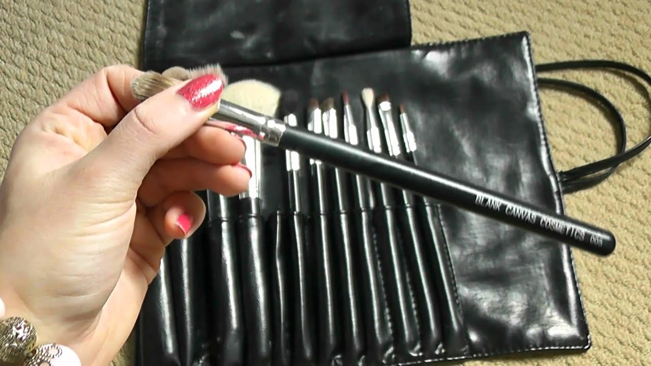 Blank Canvas Cosmetics: My face/eye 12 piece brush set review