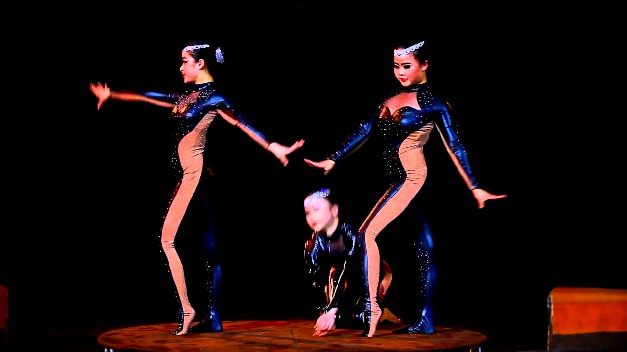 Trio contortion Mongolia. Center for Development of Mongolian Circus.