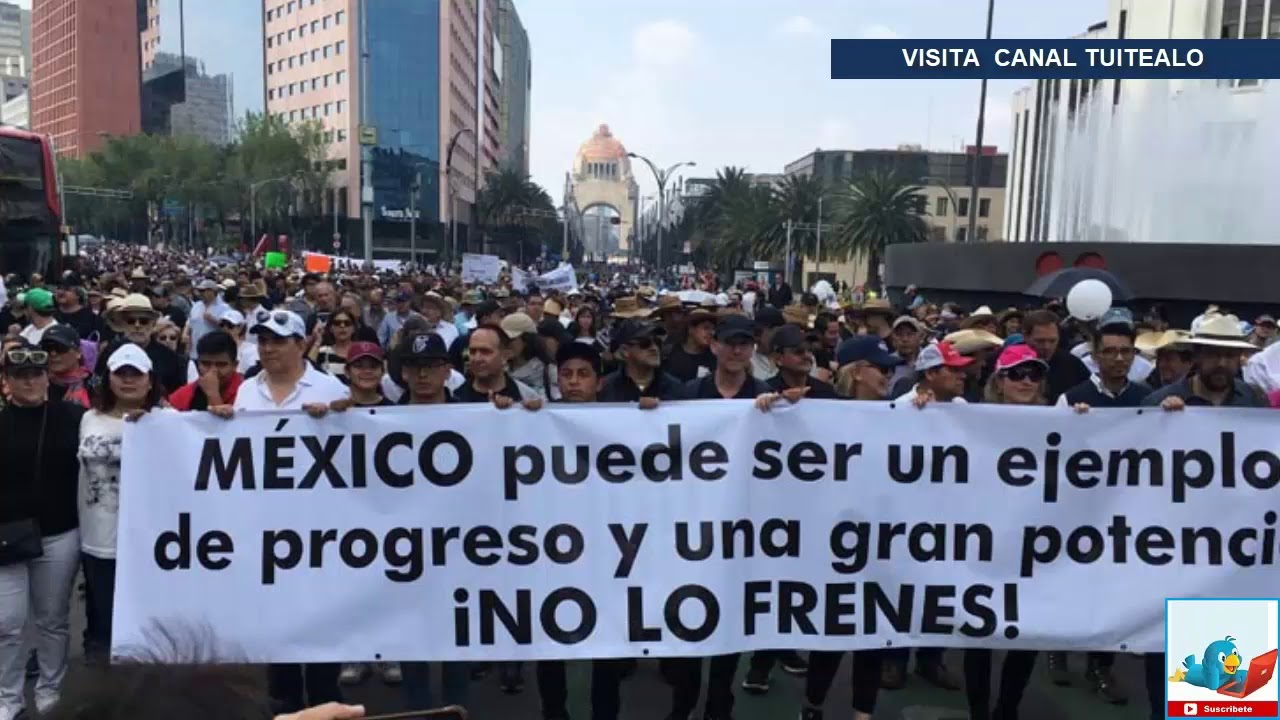 Realizan marcha a favor del NAIM Nuevo Aeropuerto Texcoco 