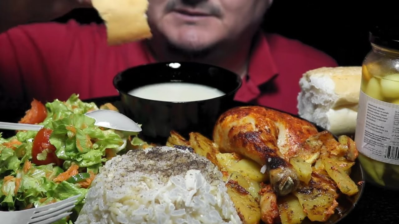// ASMR // Rice Chicken Potato Food Sounds