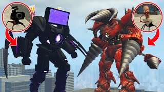 FUTURE TV-MAN CRAB vs INFECTED UPGRADED DRILL MAN in Garry's Mod!