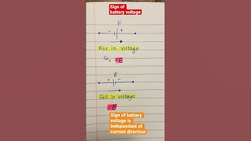Sign of battery voltage while applying  kirchoff’s voltage law. #viral #viralvideo