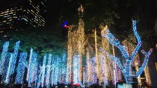 Christmas dancing lights at Ayala triangle Makati