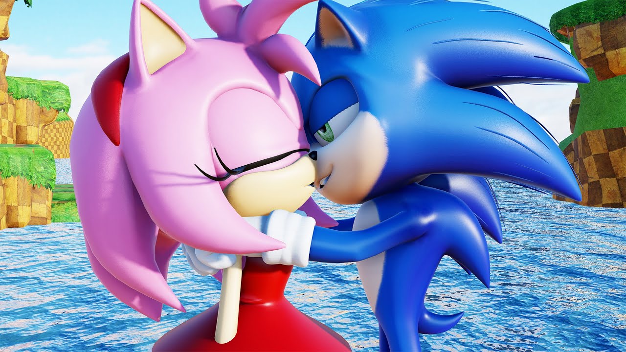 Amy and rouge kissing