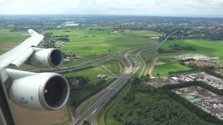 KLM 747400  Amazing takeoff from Amsterdam to Chicago O'Hare