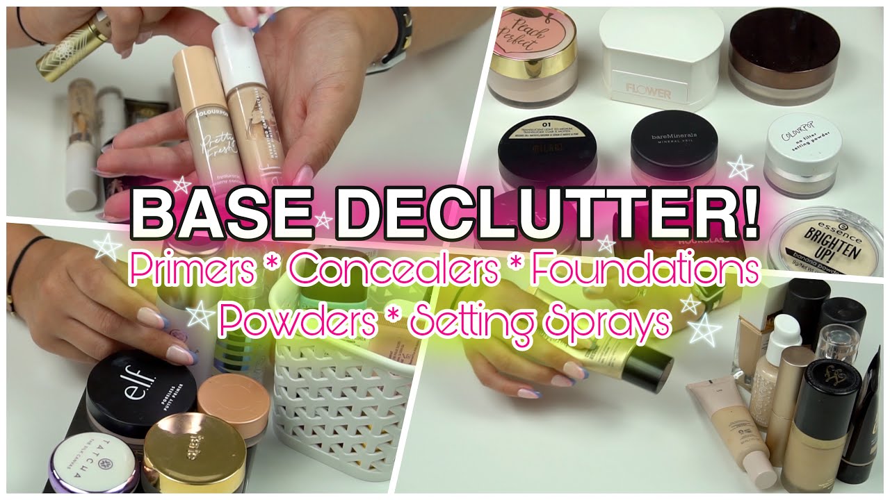 EVERYTHING FOR THE FACE DECLUTTER 🗑 Foundations, Concealers, Powders