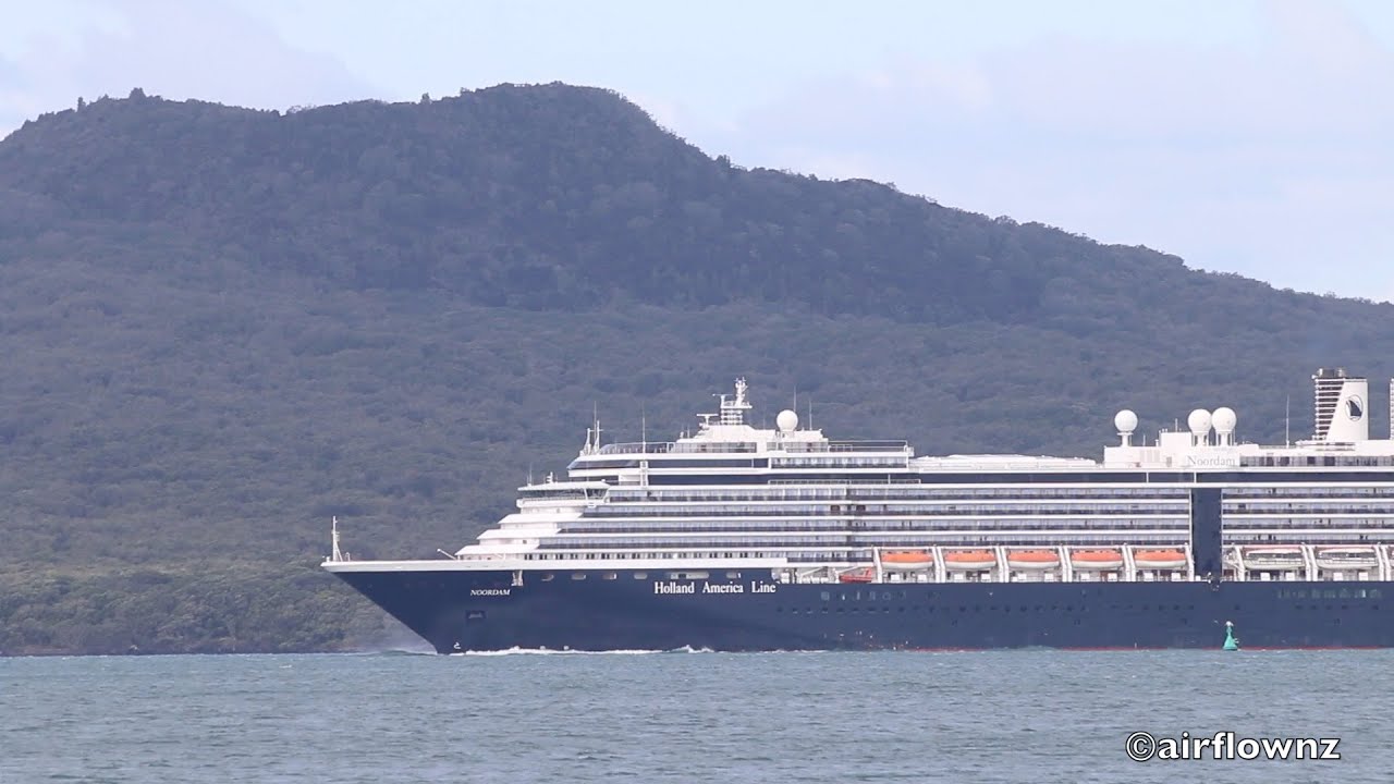 Holland America Line Cruise Ship Noordam At Anchor Without Passengers Auckland New Zealand 2020 Youtube