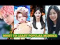 *MAY 2019* MOST TO LEAST POPULAR MEMBER IN EACH KPOP GROUP