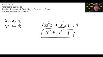 MATH 2414 - Parametric Curves (04): Another Example of Sketching a Curve, Eliminating the Parameter