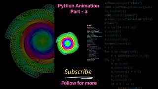 Create Amazing Animated Spiral Flower in Python 🐍🌸 | Turtle Graphics #Python #Shorts #shortsfeed