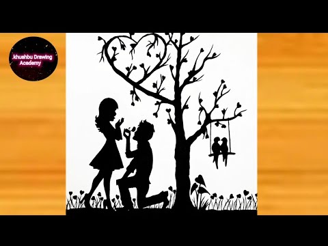 How to draw propose day Drawing ️||Drawing with propose day - YouTube