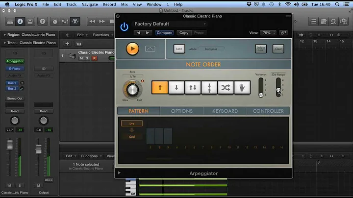 Logic Pro X MIDI Tutorial 9 - The arpeggiator