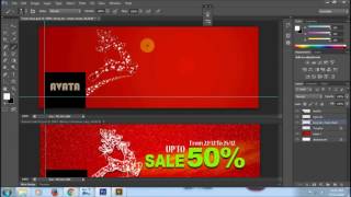 Học Photoshop- Hướng dẫn thiết kế Banner mùa Noel (Phong cách hiện đại) | Đào tạo Đồ Họa