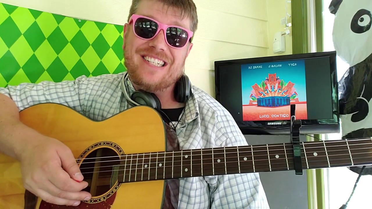 DJ Snake, J Balvin, Tyga - Loco Contigo // easy guitar tutorial beginner lesson tabs easy chords