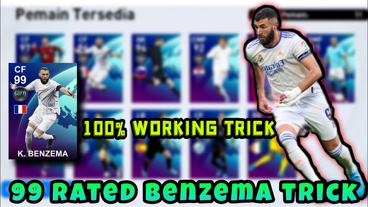 Trick To Get 99 Rated Benzema In Pes 2021 Mobile | K. Benzema Potw Trick