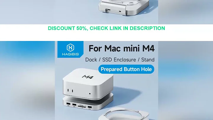 Hagibis USB C Hub with M.2 SSD Enclosure for Mac Mini M4/M4 Pro Stand Type-C Docking Station SSD Cas