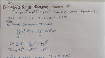Gauss Divergence theorem : problem 1 # vector calculus # integral calculus # Engg.Maths # Allied