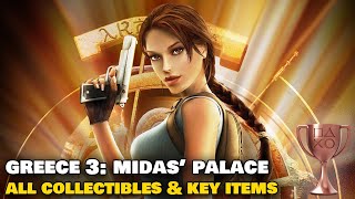 Tomb Raider: Anniversary PS4/PS5 - Greece 3: Midas's Palace - ALL COLLECTIBLES &amp; KEY ITEMS