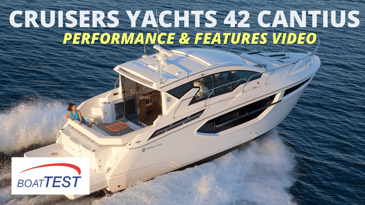 Cruisers 42 Cantius (2023-) Performance & Features Video by BoatTEST.com