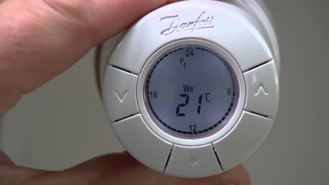 Установка термоголовки Danfoss Living eco