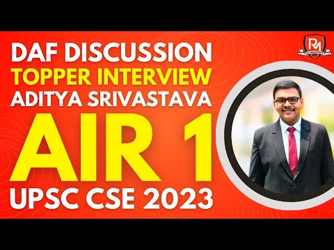 ADITYA SRIVASTAVA Rank 1 IAS - UPSC 2023 | UPSC Topper Interview | IAS Interview AIR 1 UPSC 2023