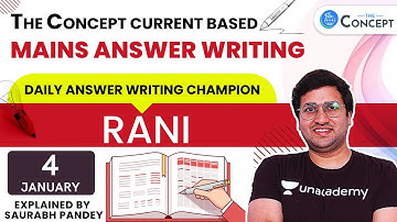 4-Jan | The Concept Current Based Daily Answer Writing for Mains 2020 | Saurabh Pandey